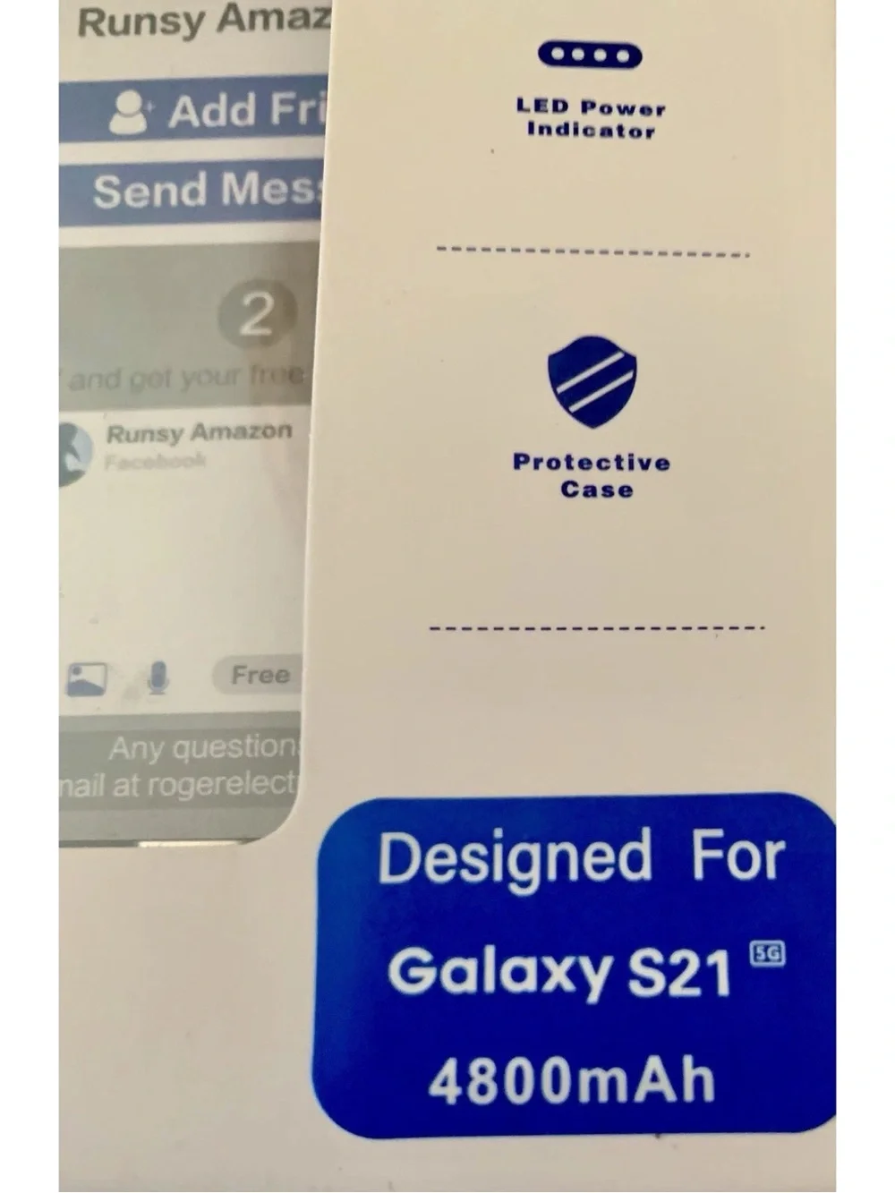 Battery Case for Galaxy S21 — White Power Case 4800mAh